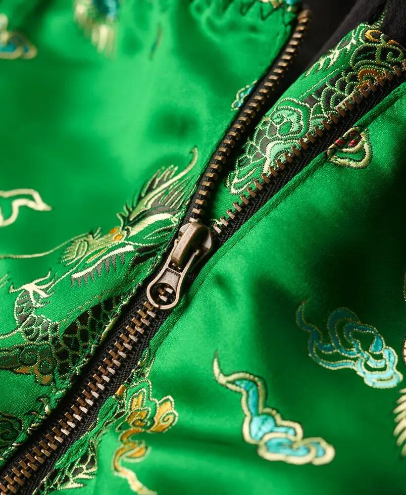 superdry Satijn Brocade Crop Corset Top Groen Brokaat 5/7