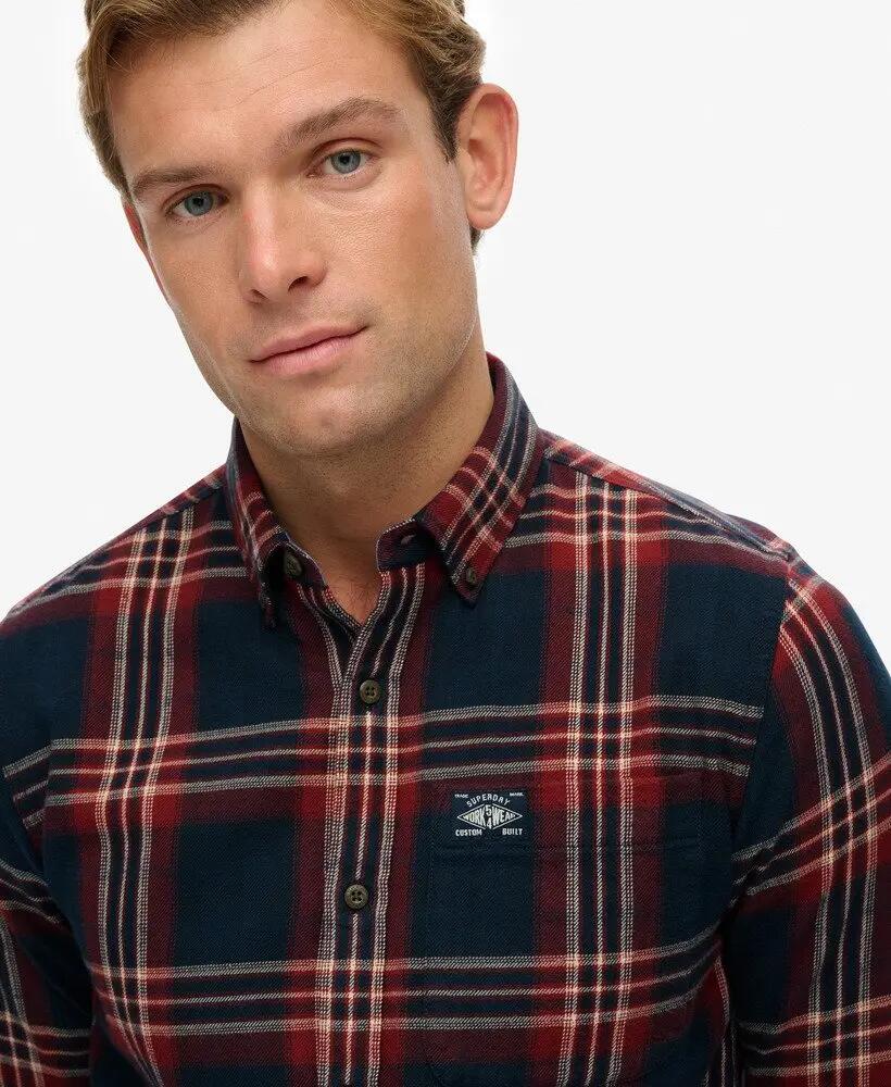 superdry Koszula Lumberjack z długim rękawem 100% bawełna - Michigan Check Navy 4/7