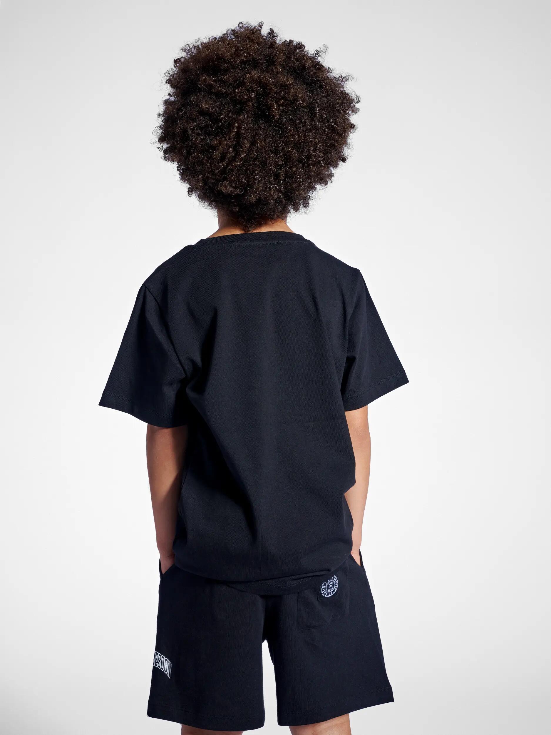 hummel stmOCEAN T-SHIRT S/S in cotone biologico nero 5/6