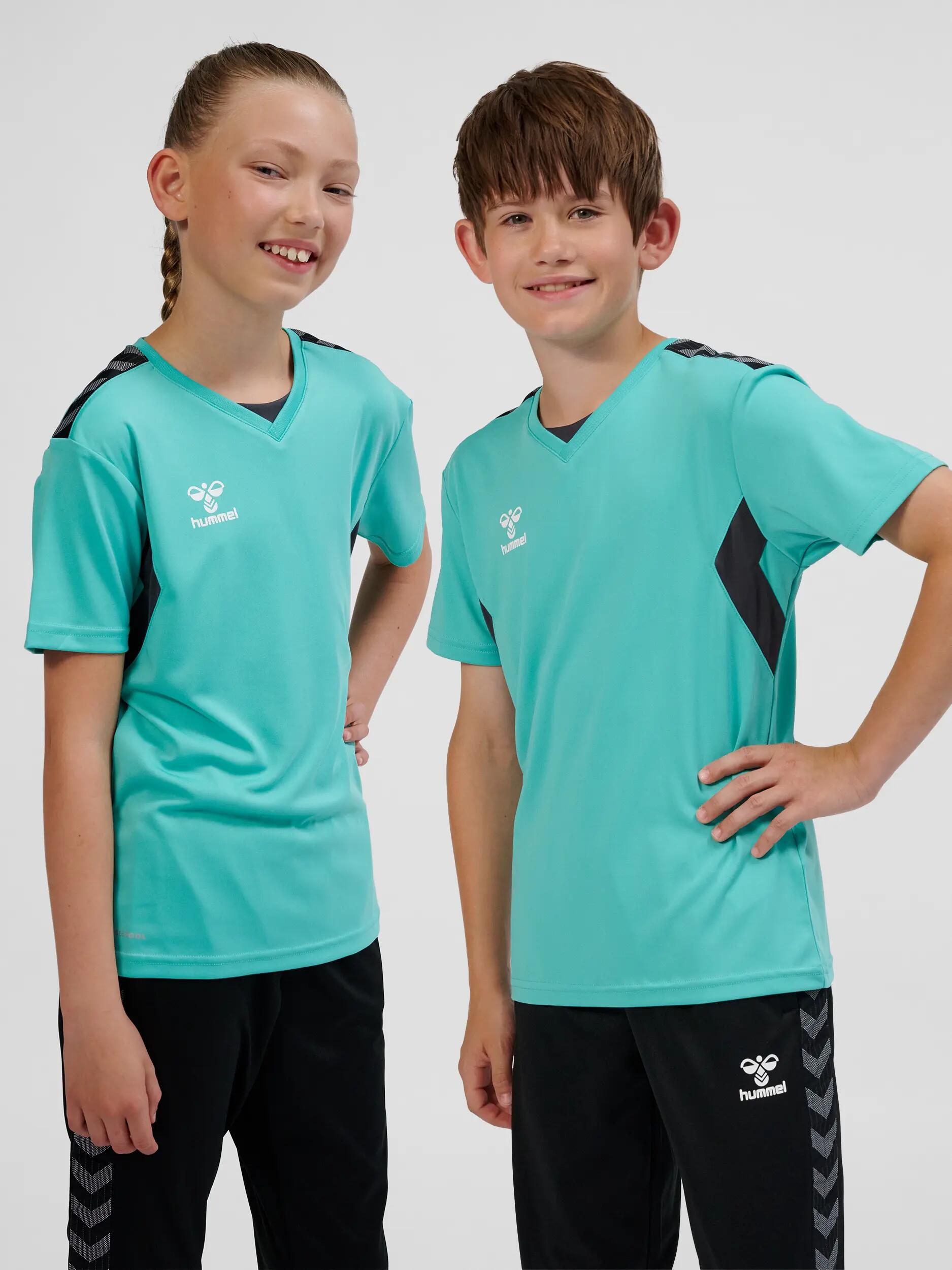 hummel T-shirt manica corta autentica in poliestere per bambini 4/5
