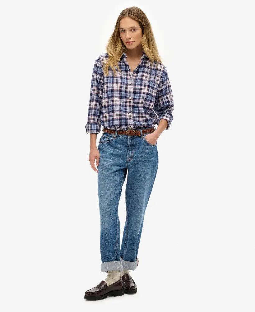 superdry Camicia Boyfriend Flanella a Quadri – Vestibilità Oversized 3/7