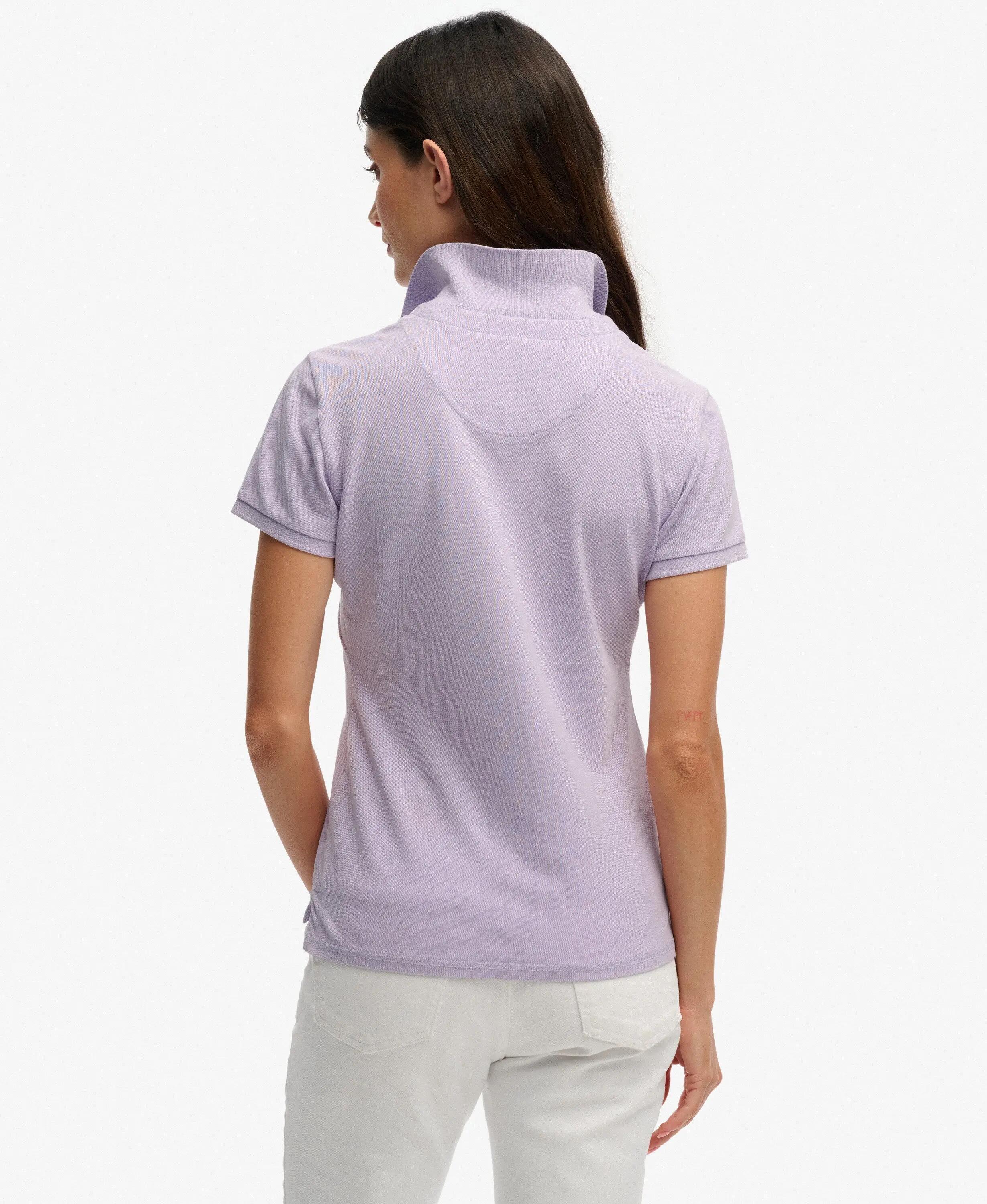 superdry Polo Heritage Slim Fit pour femme – slim, col droit – Parma Violet 6/7