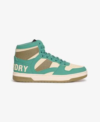 Superdry jump high mid-top sneakers – zwart, klassieke basketlook
