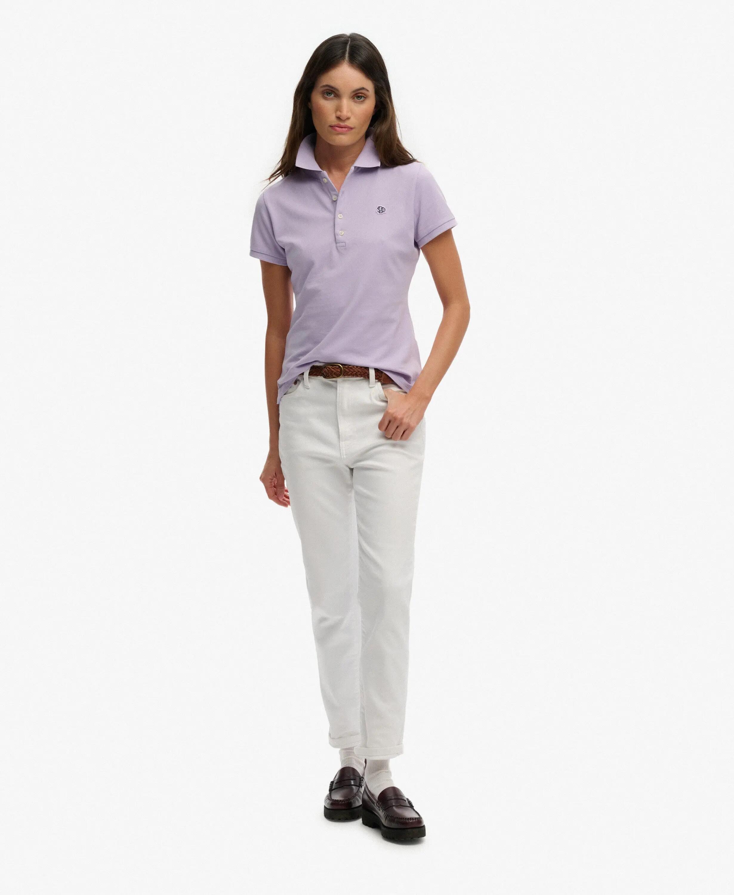 superdry Polo Heritage Slim Fit pour femme – slim, col droit – Parma Violet 4/7