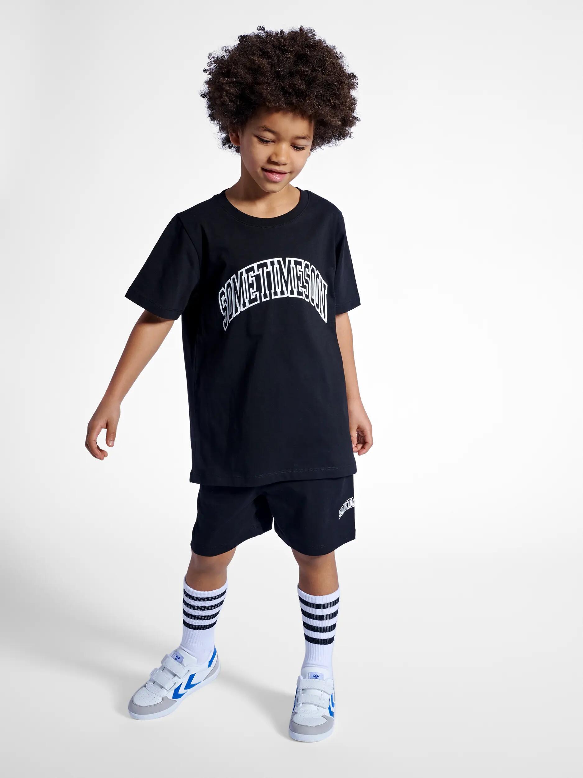 hummel stmOCEAN T-SHIRT S/S in cotone biologico nero 3/6