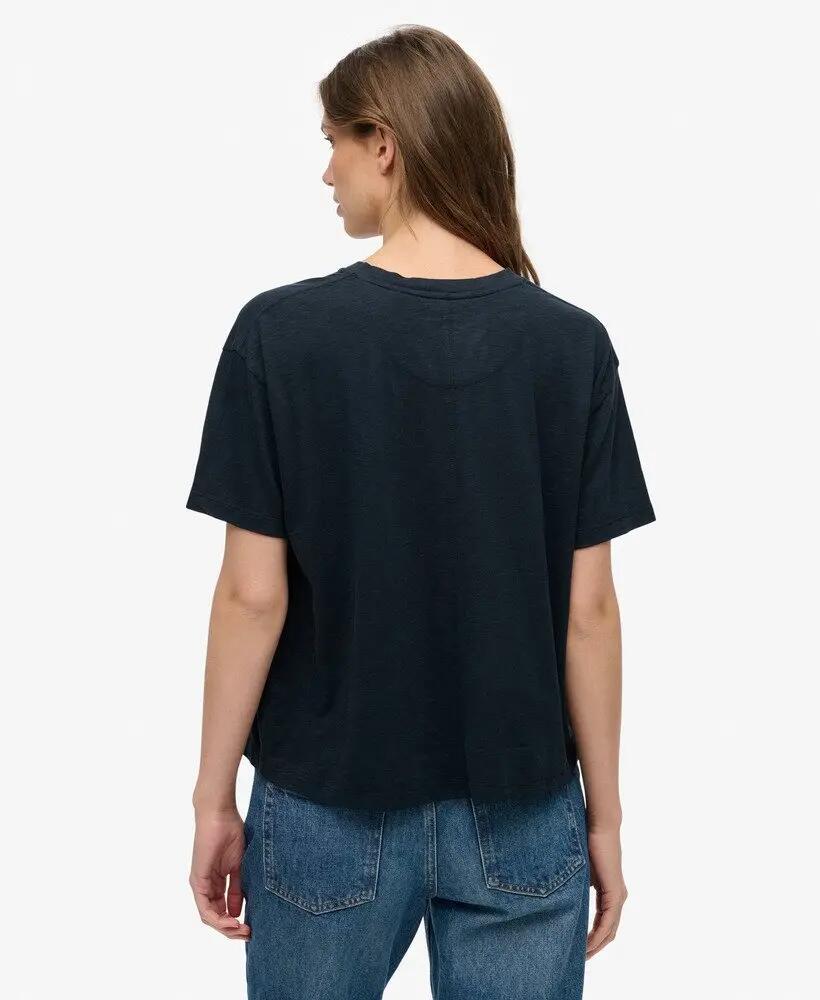 superdry Studios Crew T-Shirt – fit relaxed in cotone/lyocell – ECLIPSE NAVY 4/4
