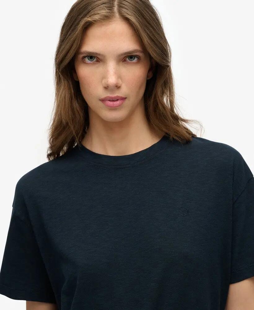 superdry Studios Crew T-Shirt – fit relaxed in cotone/lyocell – ECLIPSE NAVY 3/4