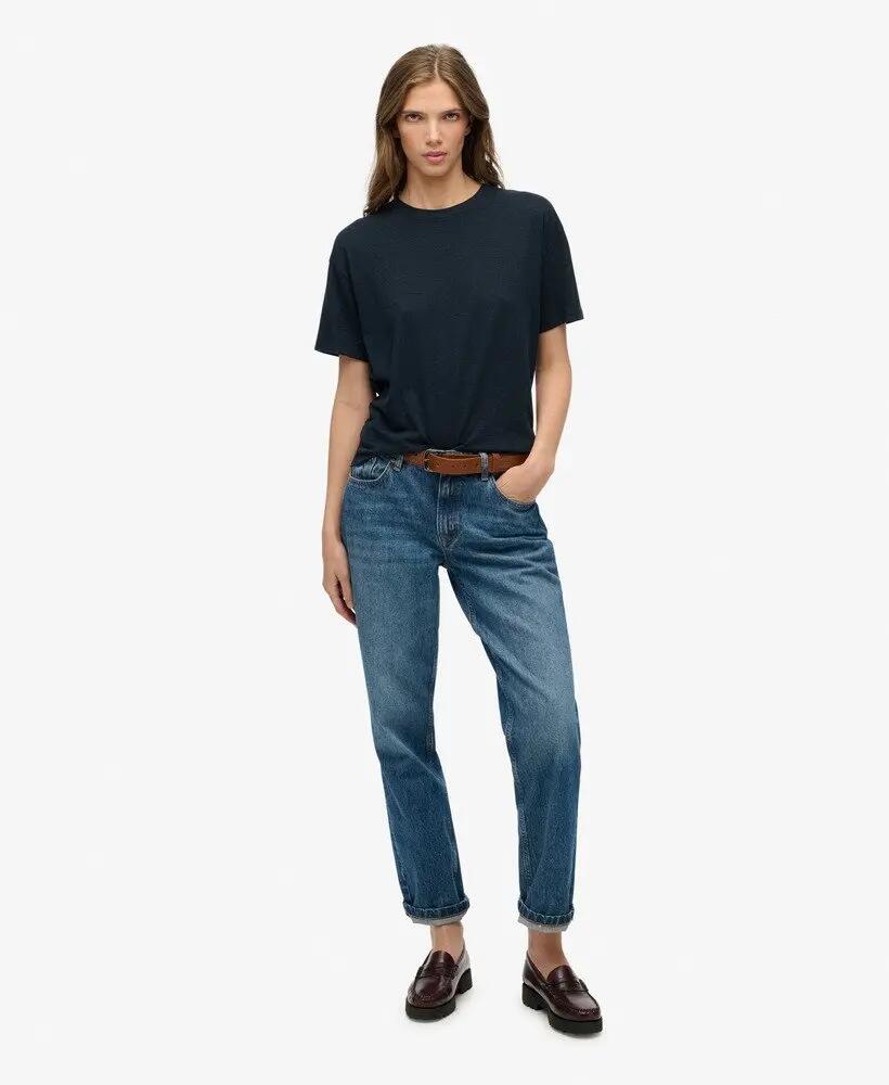 superdry Studios Crew T-Shirt – fit relaxed in cotone/lyocell – ECLIPSE NAVY 2/4