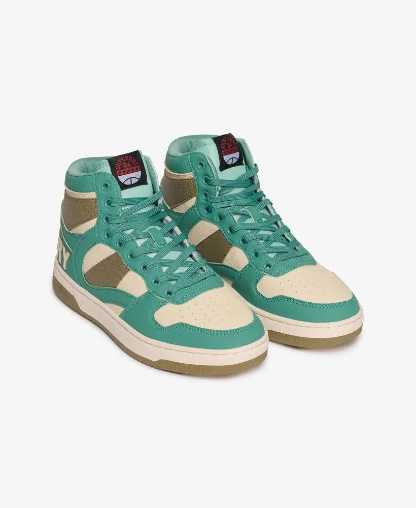 superdry Jump High Top Trainers – sneakers altezza Beryl Green 2/7