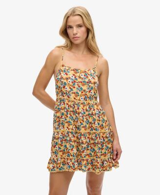 Superdry mini beach cami dress met kant - hawaiian navy