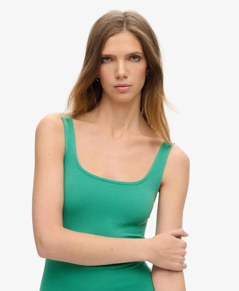 superdry Vestido midi em jersey com decote quadrado Greenlake 3/5