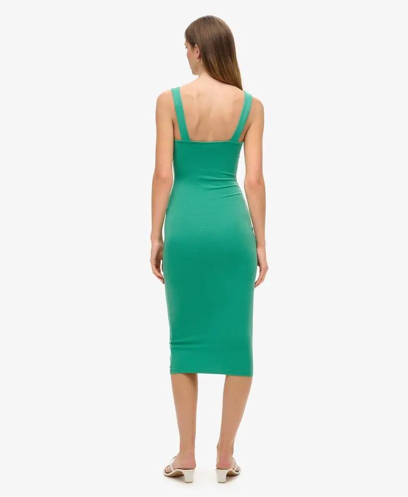 superdry Vestido midi em jersey com decote quadrado Greenlake 2/5