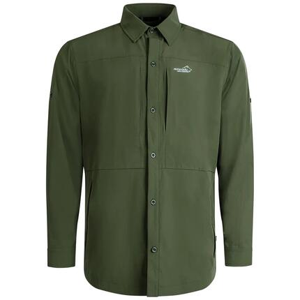 Quick-Dry-Hemd Herren Olivgrün