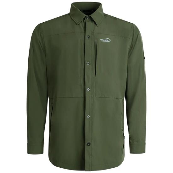 Quick-Dry-Hemd Herren Olivgrün