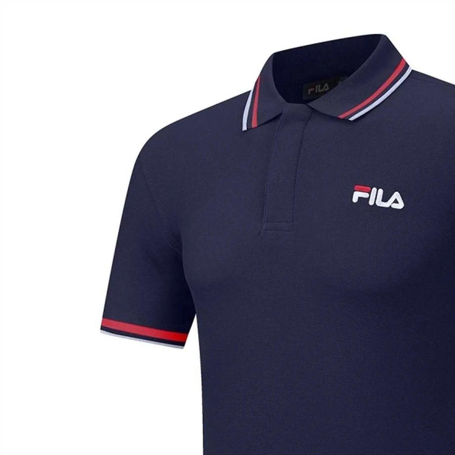 Mens Bowey Polo Shirt (Navy) 3/4