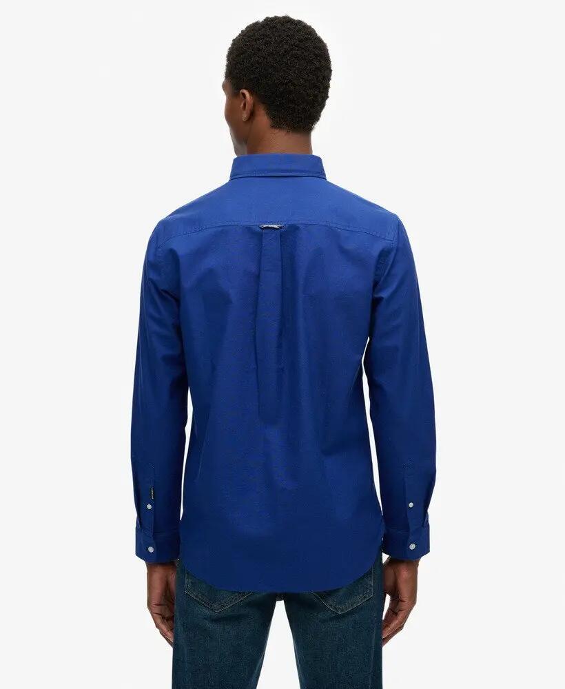superdry Klasyczna koszula Oxford z długim rękawem z bawełny organicznej 5/6