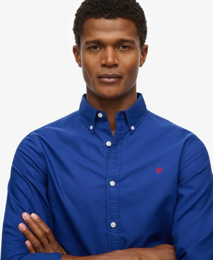superdry Klasyczna koszula Oxford z długim rękawem z bawełny organicznej 4/6