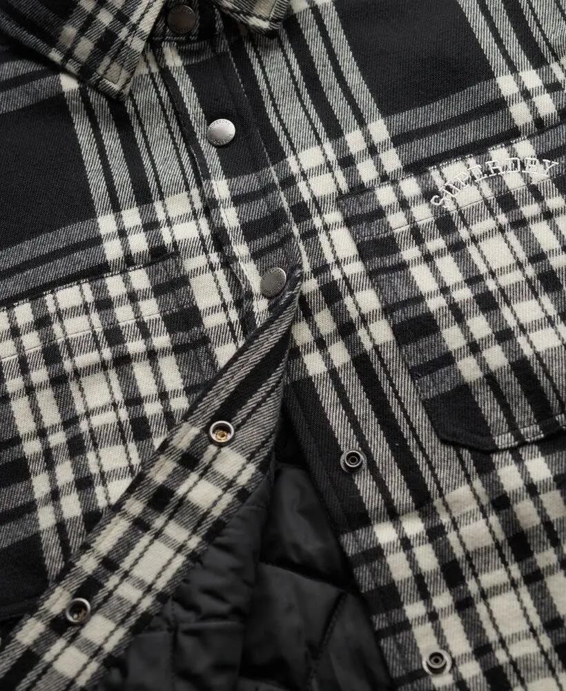 superdry Camicia Check Lined oversize in misto lana 6/7