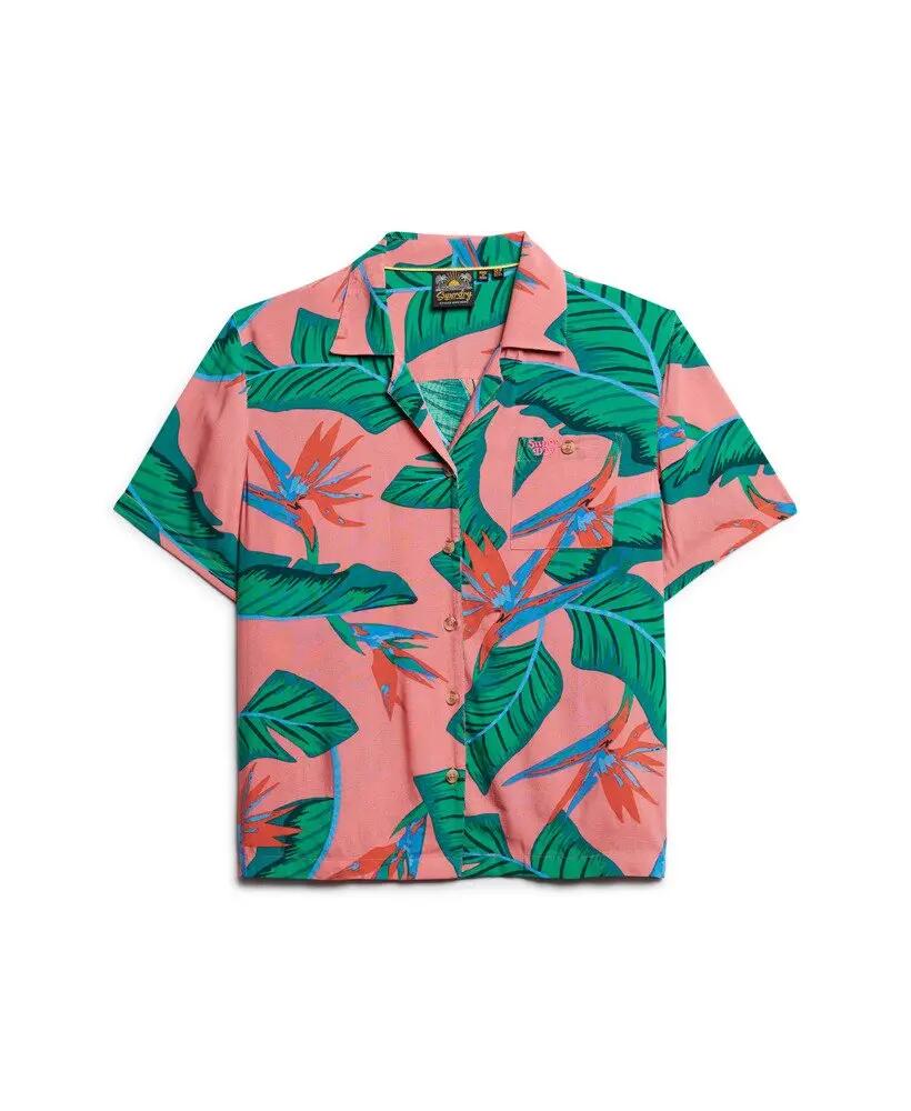 superdry Camisa Beach Resort de viscosa Pink Paradise 6/6