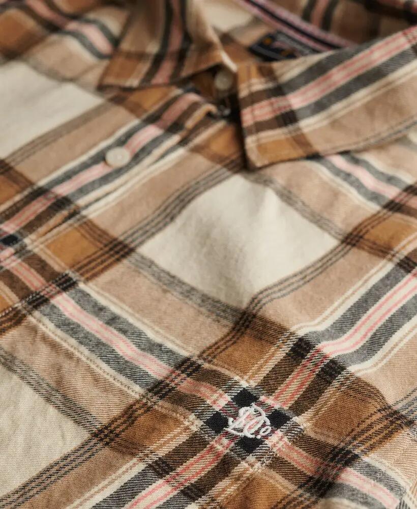 superdry Camisa Boyfriend Flanela às Riscas Oversized 6/7