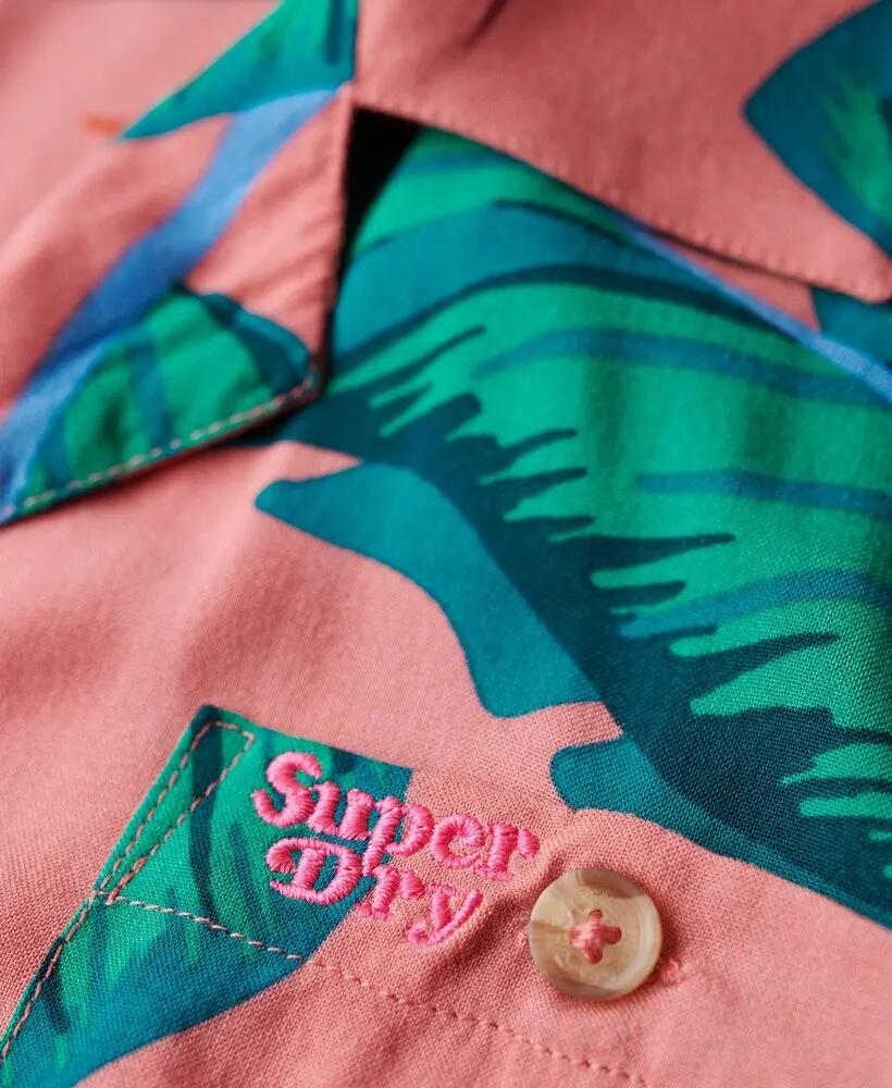 superdry Camisa Beach Resort de viscosa Pink Paradise 5/6