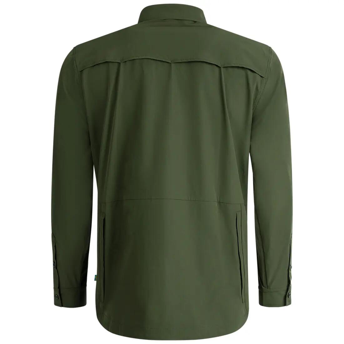 Quick-Dry-Hemd Herren Olivgrün 3/5