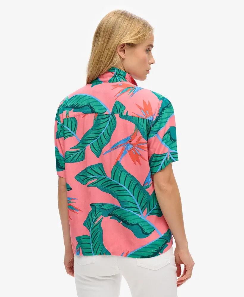 superdry Camisa Beach Resort de viscosa Pink Paradise 4/6