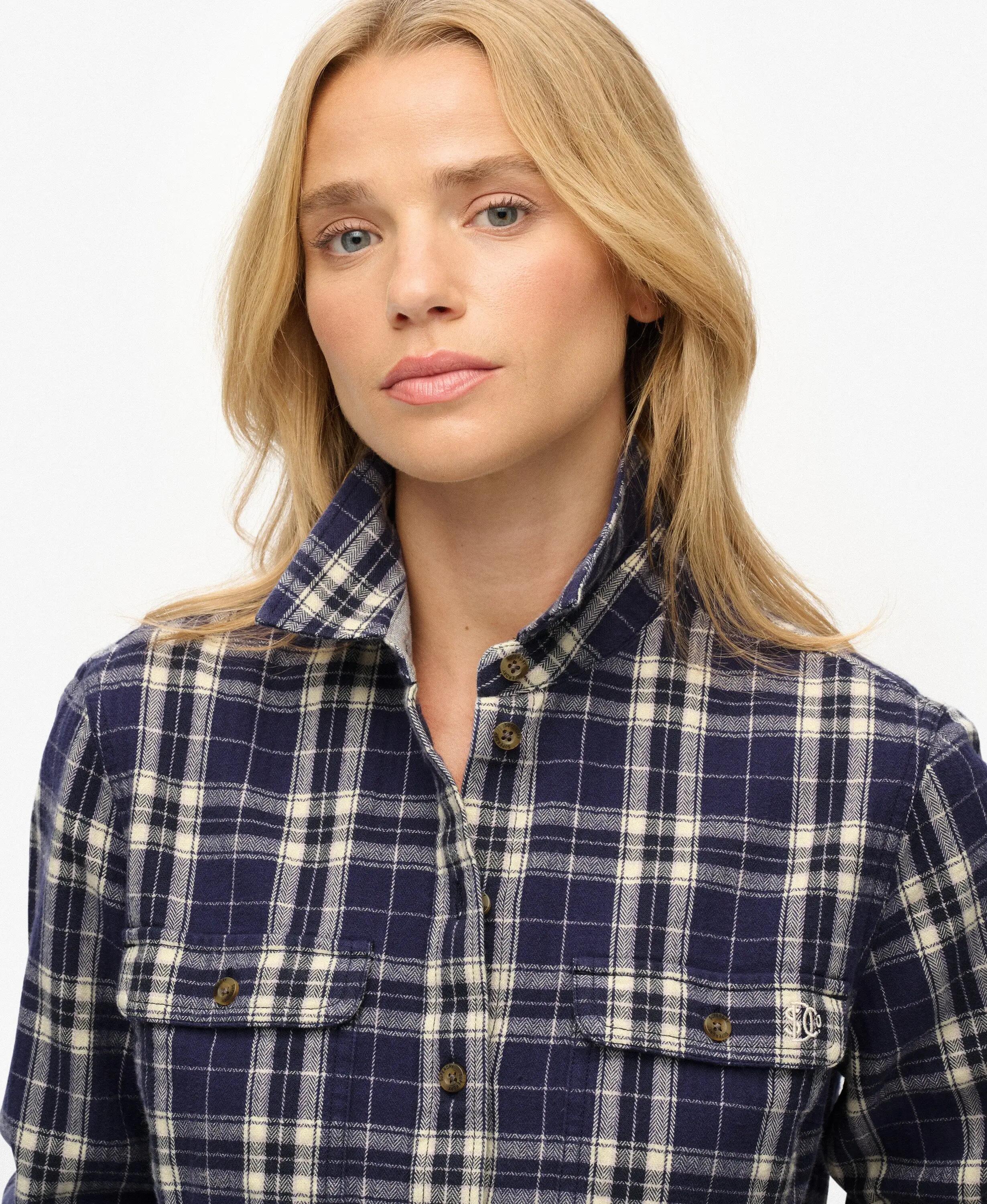 superdry Camicia Lumberjack in Flanella a Quadri – Navy/Green – Navy/Green Check 4/6