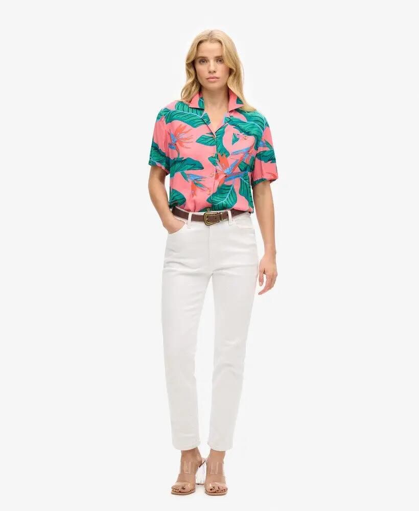 superdry Camisa Beach Resort de viscosa Pink Paradise 2/6