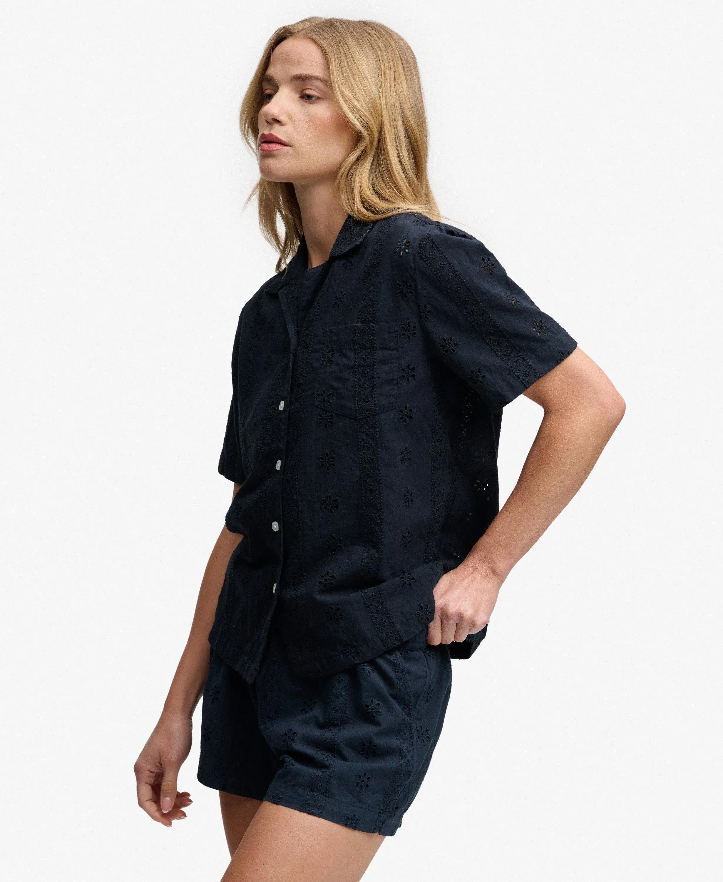 superdry Heritage Broderie Kurzarm-Hemd aus Bio-Baumwolle 2/5