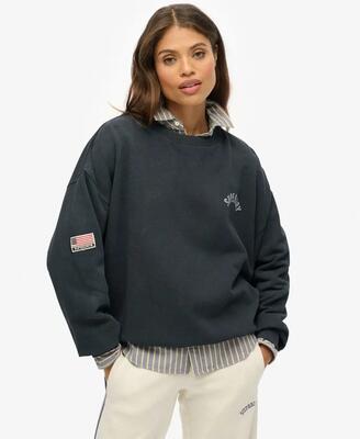 Superdry athletic essentials printed crew sweatshirt van katoen