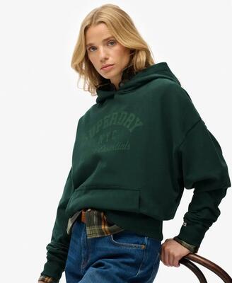 superdry Athletic Essentials Relaxed Hoodie – vestibilità oversize 100% cotone