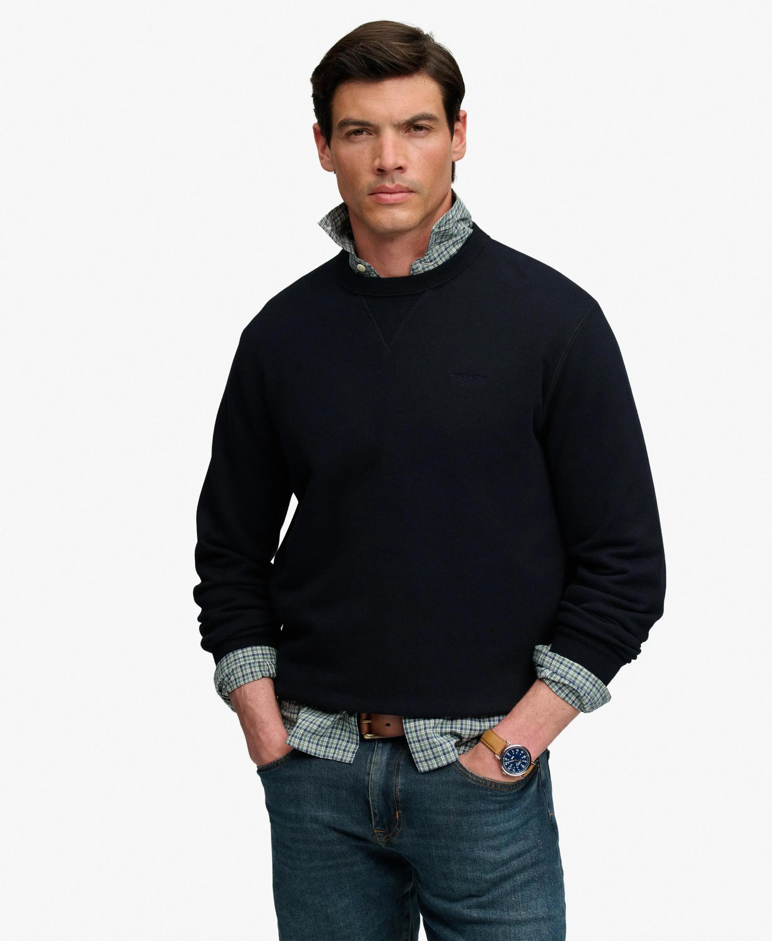 superdry Sweatshirt Essential Stacked Logo en molleton - Coupe relaxed – DARK 2/7