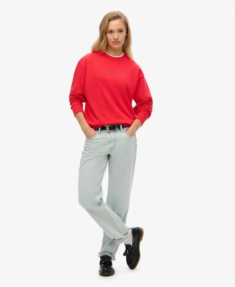 superdry Core Logo City Graphic Crew sweatshirt mulher em algodão biológico 3/4