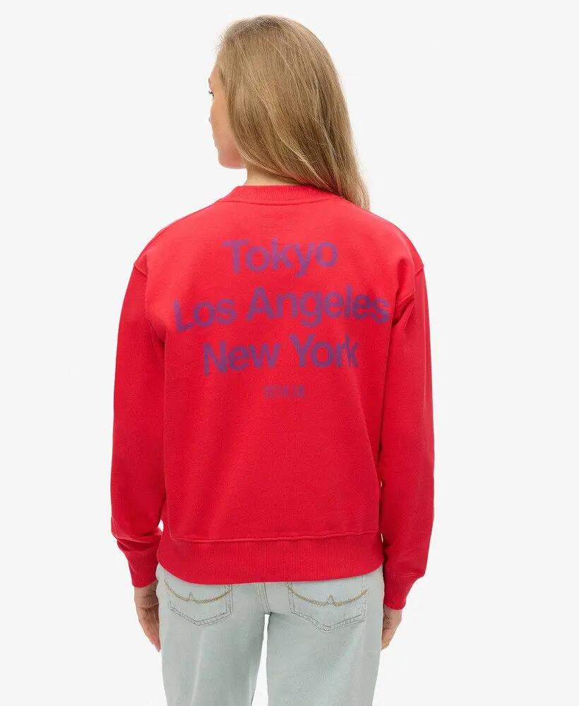 superdry Core Logo City Graphic Crew sweatshirt mulher em algodão biológico 2/4