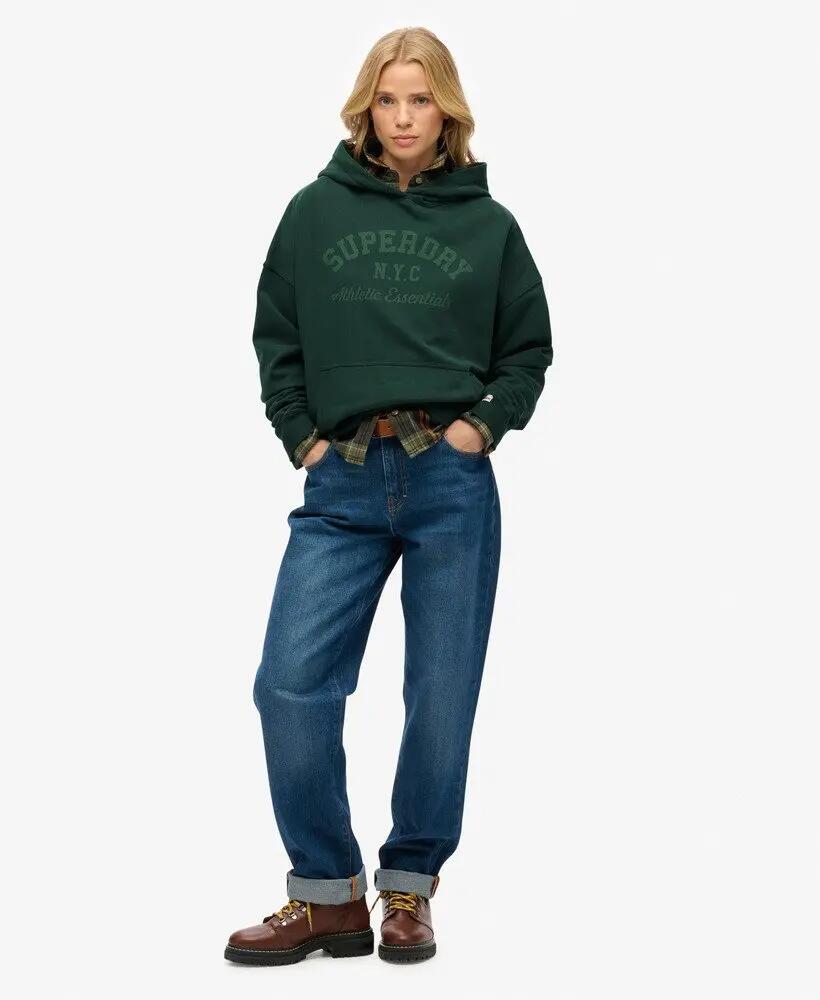 superdry Athletic Essentials Relaxed Hoodie – corte oversized, 100% algodão 4/7