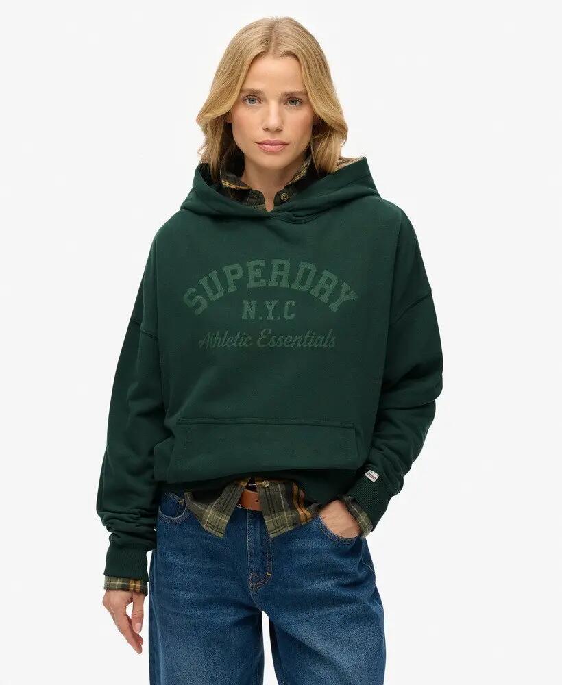 superdry Athletic Essentials Relaxed Hoodie – corte oversized, 100% algodão 3/7