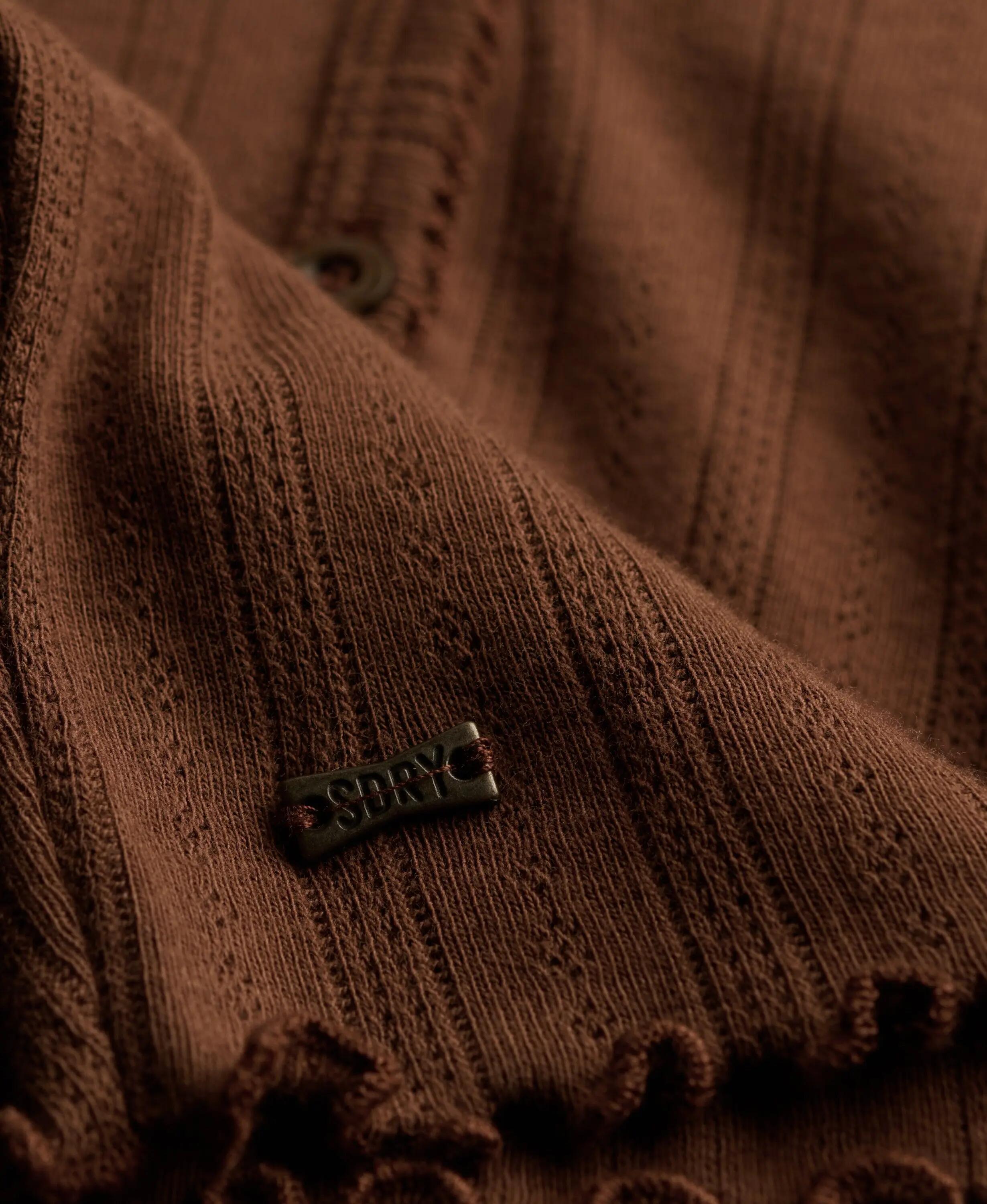superdry Cardigan Athletic Essential Pointelle in cotone biologico – Slim fit 7/7