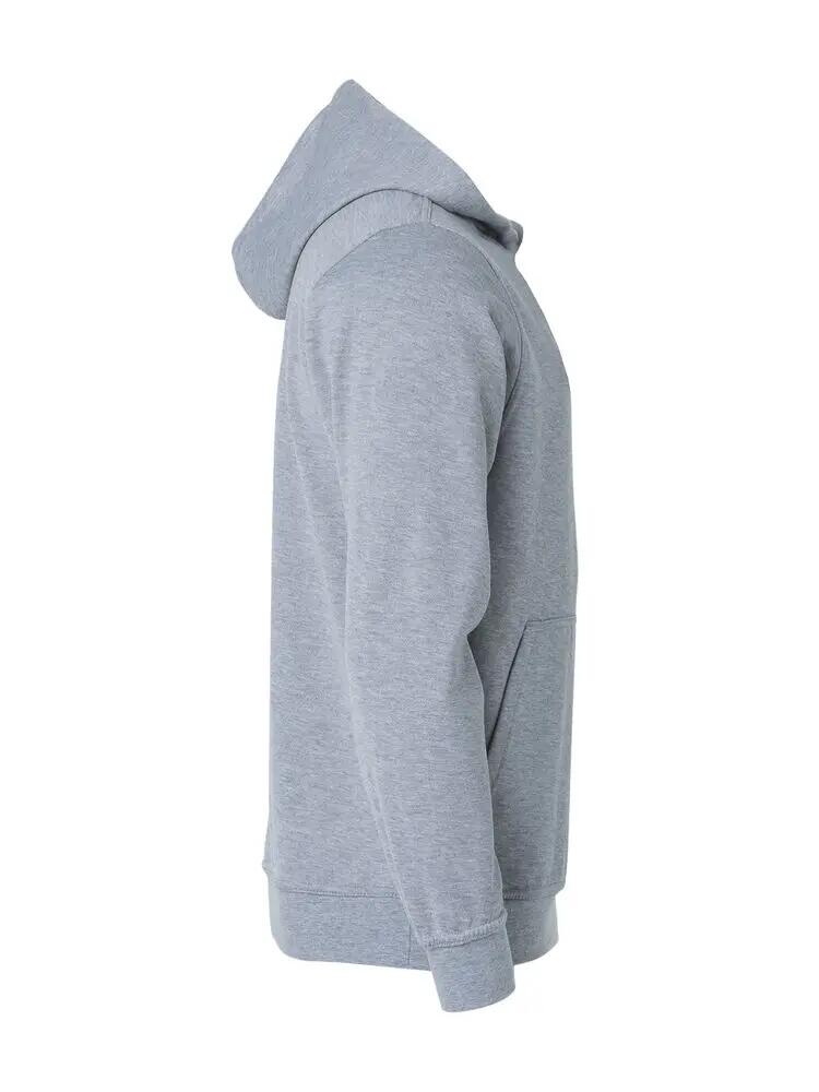 clique Basic Hoody Junior - sudadera con capucha gris jaspeado, suave y 4/4