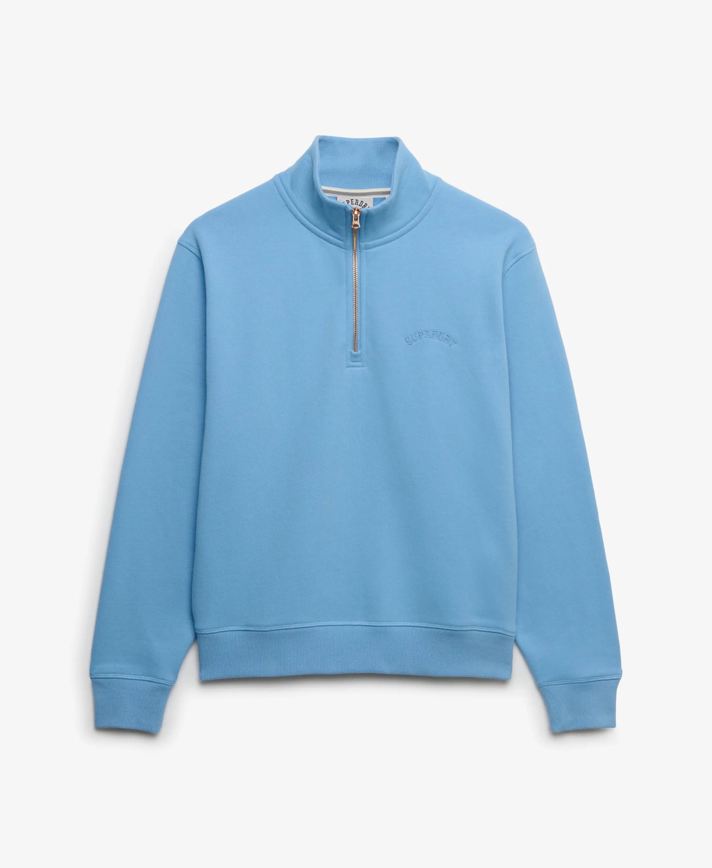superdry Camisola feminina Half Zip Essential com logo bordado 6/6