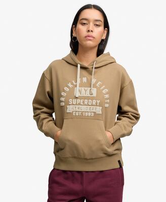 Superdry vintage prep chenille hoodie – capuchontrui met chenille-logo