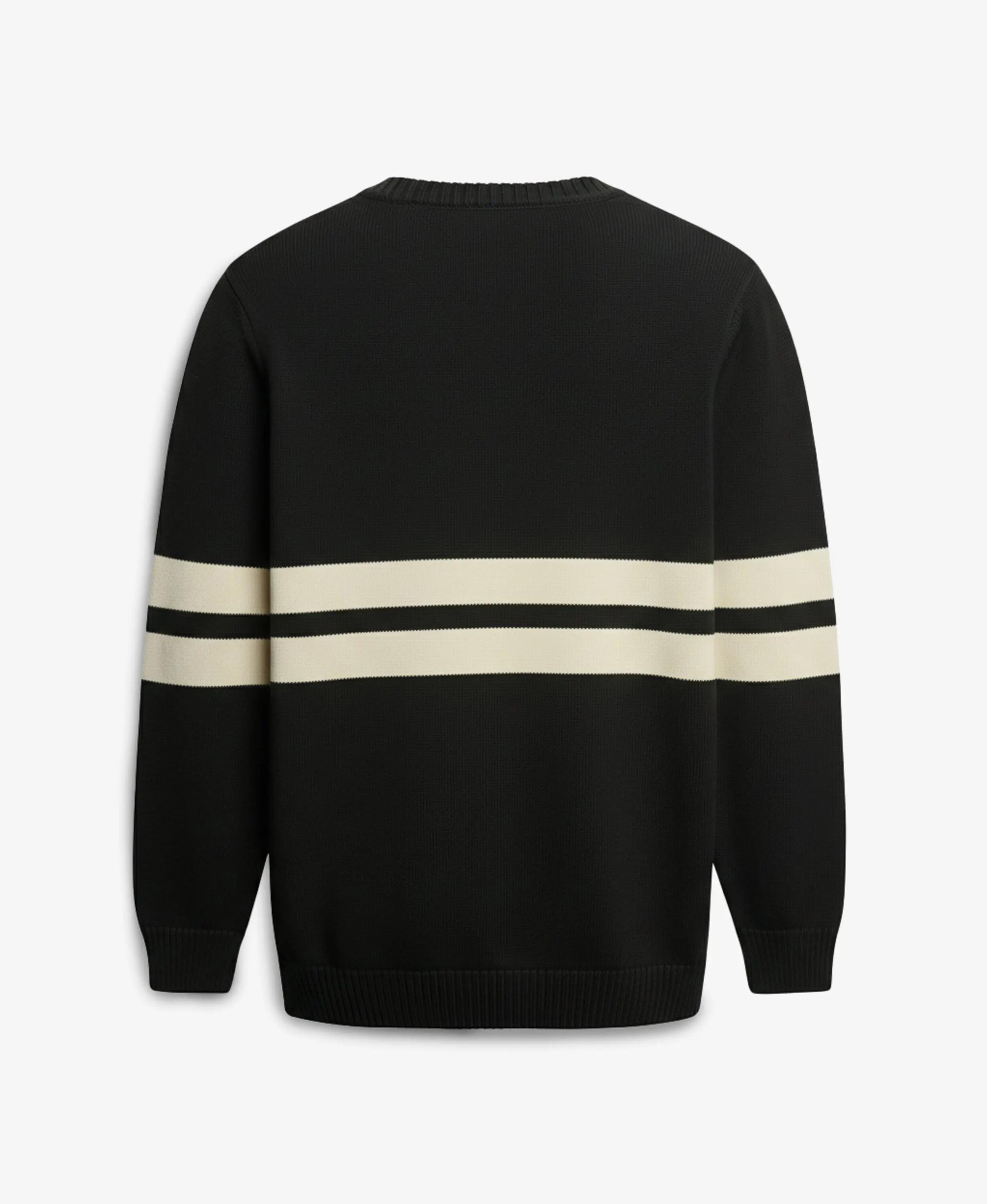 superdry Jersey oversized de rayas con cuello en V – Ajuste muy relajado 3/4