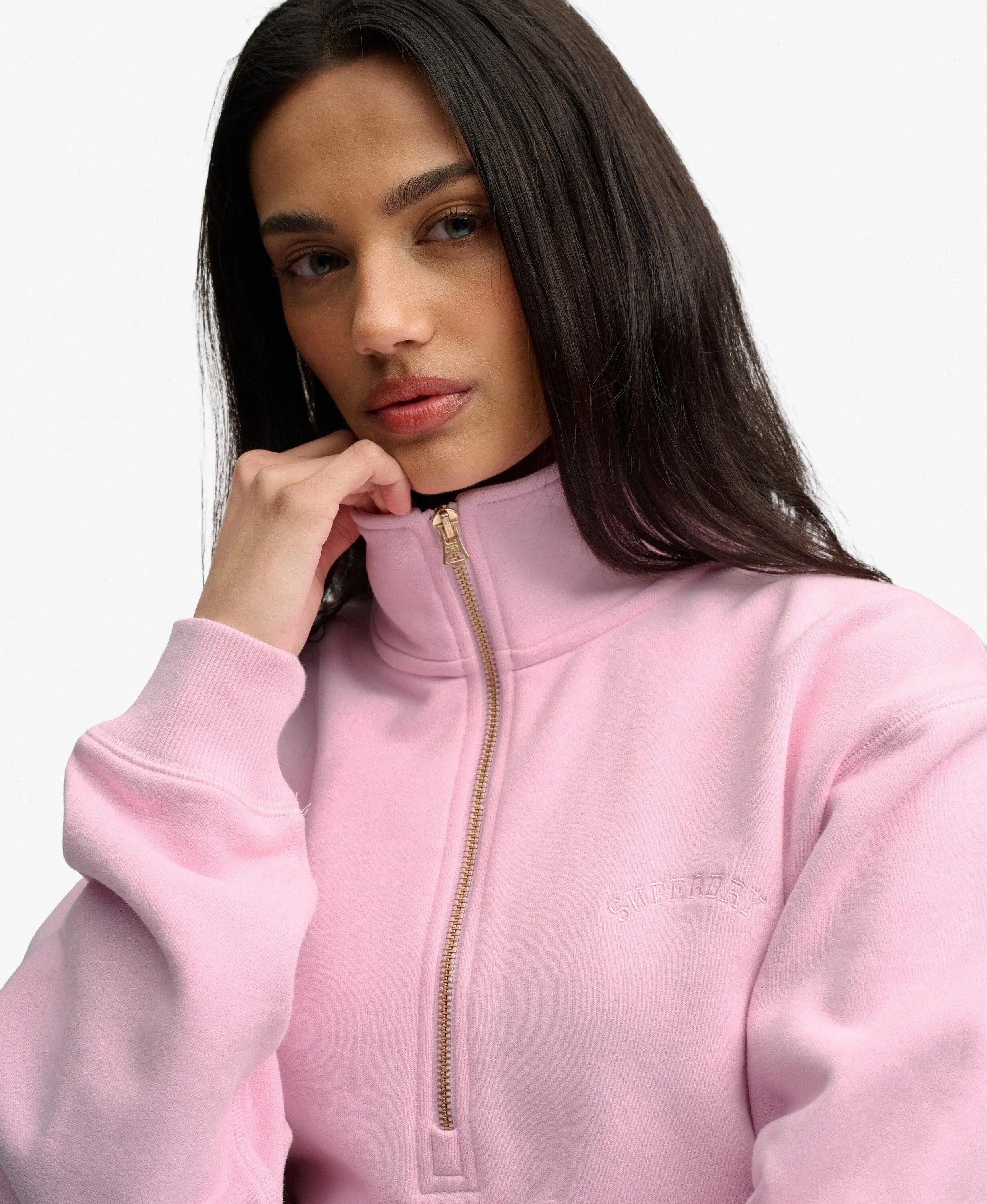 superdry Maglione Essential Logo mezza zip ricamato 4/7