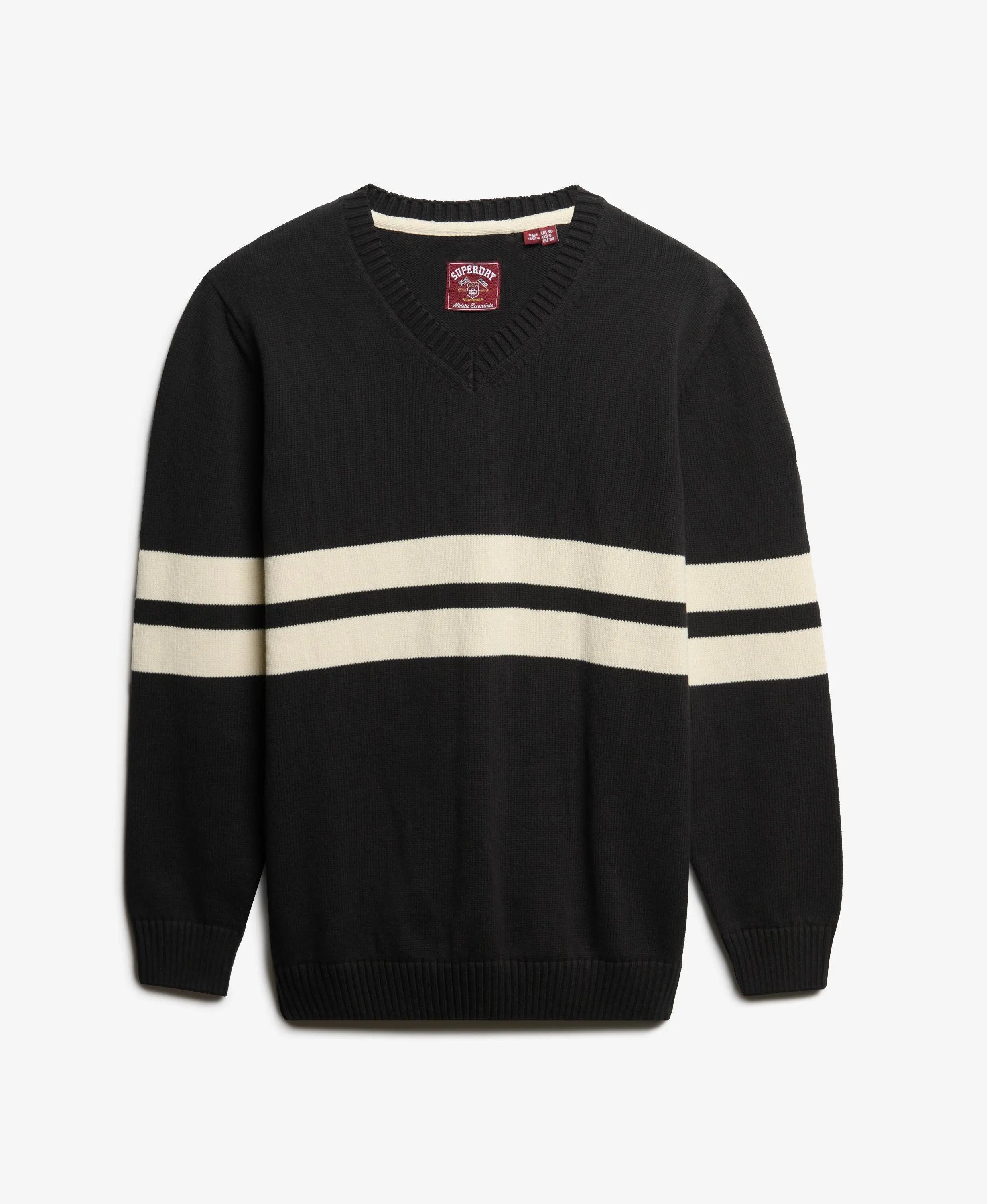 superdry Jersey oversized de rayas con cuello en V – Ajuste muy relajado 2/4