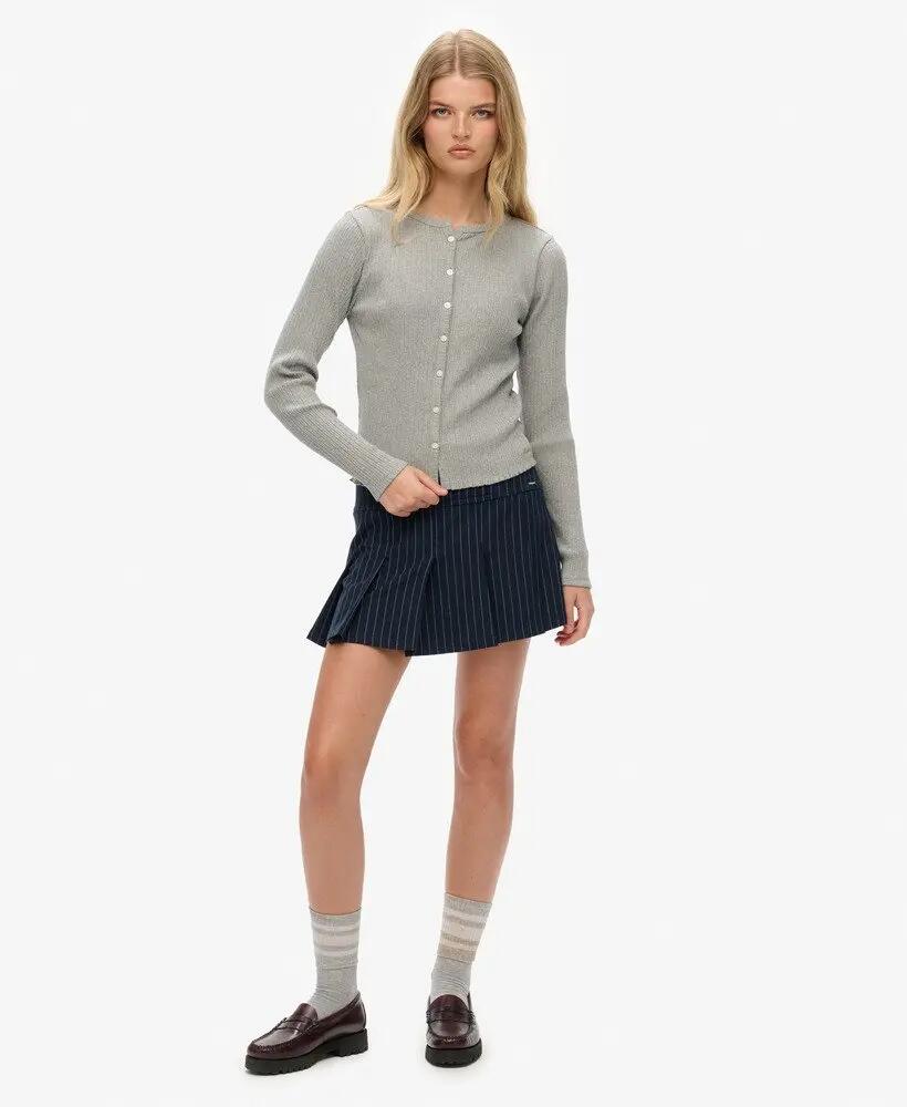 superdry Athletic Essentials Geribbelde Cardigan slim van katoen 3/6
