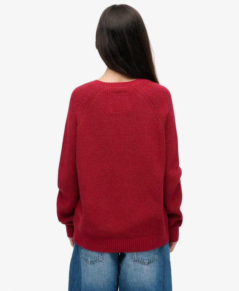 superdry Relaxed Ribgebreide Trui van katoen 5/6