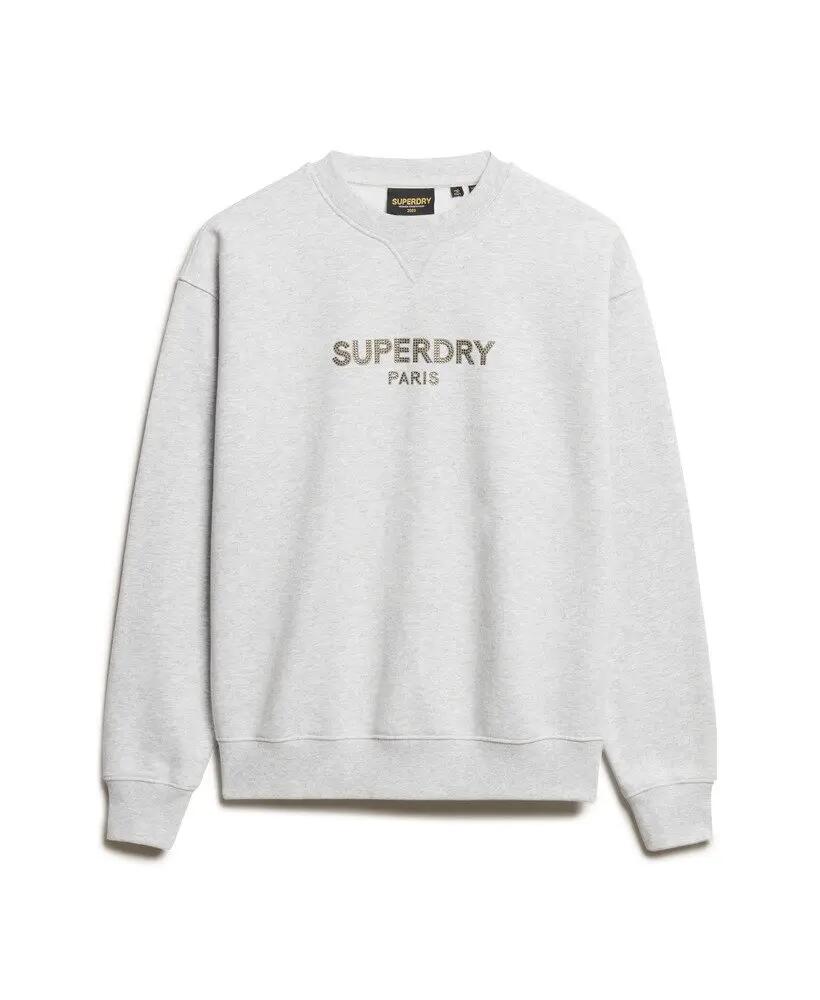 superdry Sport Luxe Loose Crew Sweat damski – Cadet Grey Marl 5/5