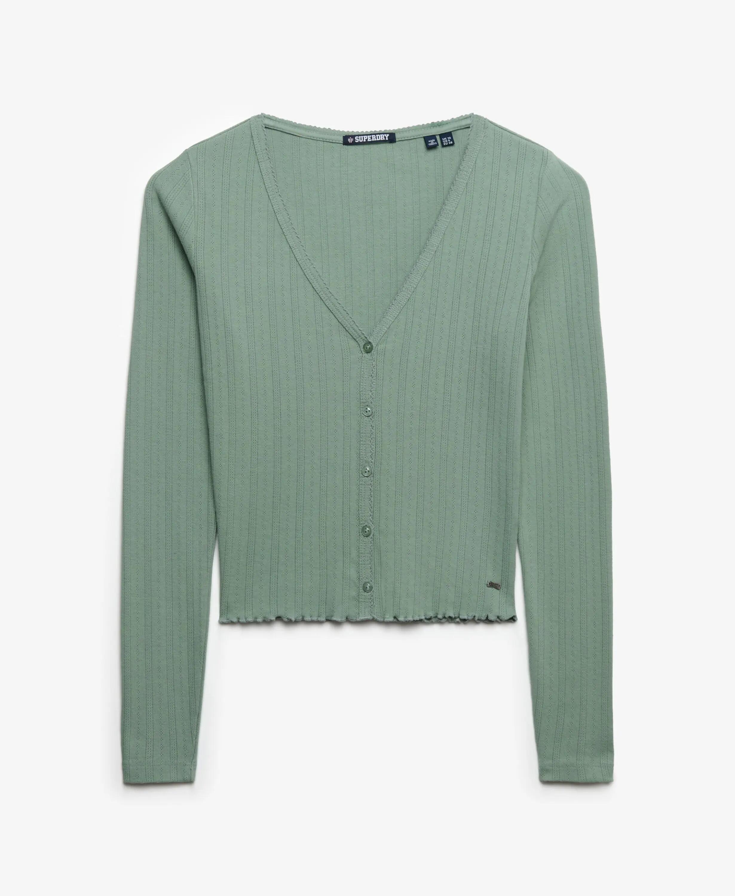 superdry Cardigan Athletic Essential Pointelle em algodão biológico 7/7