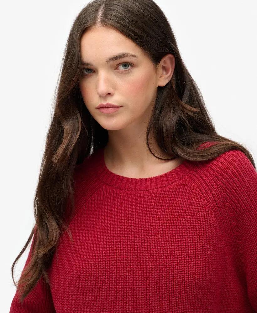 superdry Relaxed Ribgebreide Trui van katoen 4/6