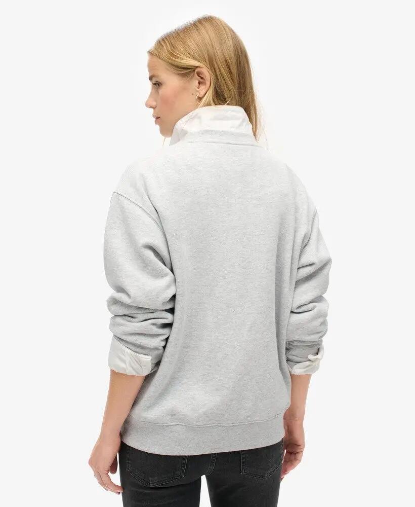 superdry Sport Luxe Loose Crew Sweat damski – Cadet Grey Marl 4/5